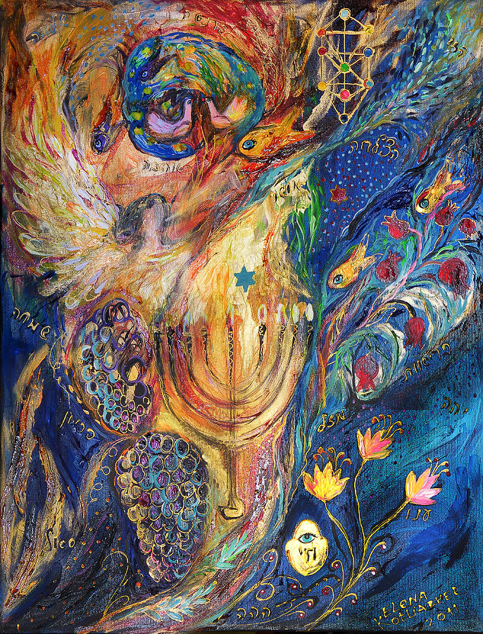 The Keeper of Menorah Painting by Elena Kotliarker - Fine Art America