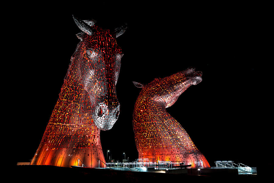 Horse Photograph - The Kelpies of Falkirk by Gary Finnigan