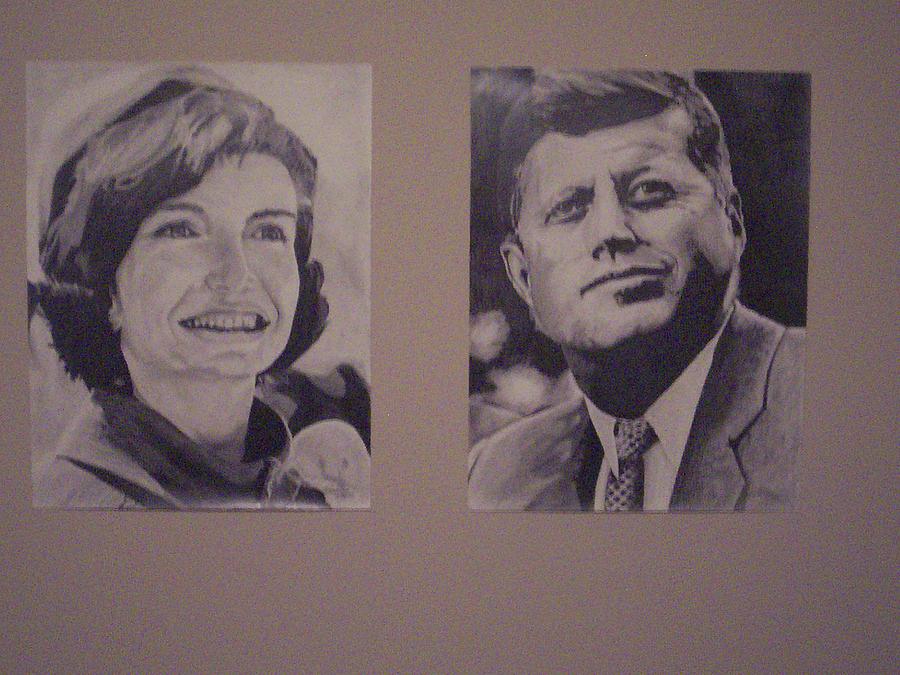 Jfk Drawing - The Kennedys by Dave LeBlanc
