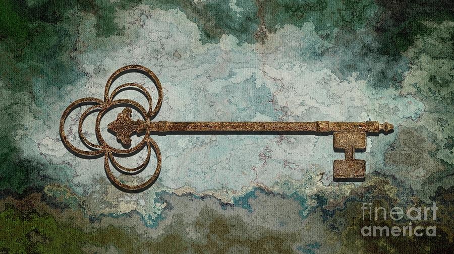 Vintage Digital Art - The Key - 01t by Variance Collections