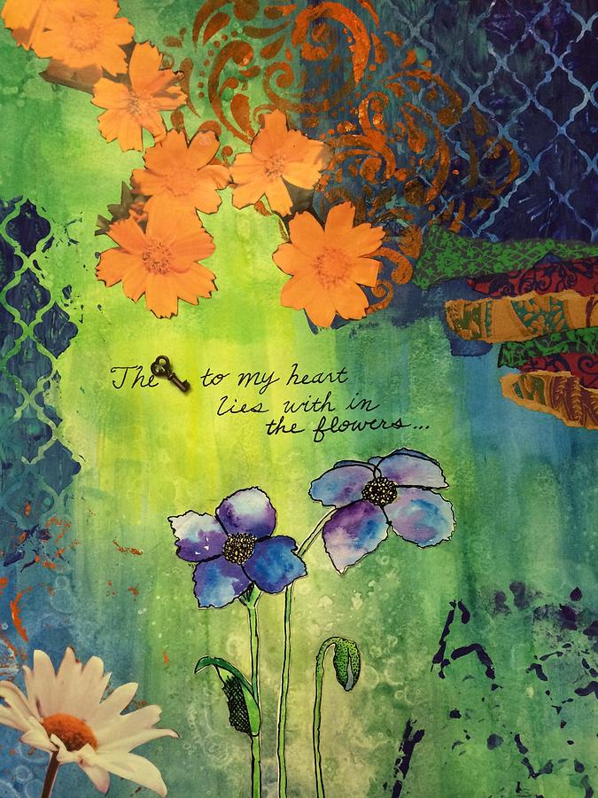 Flower Mixed Media - The Key  by Dawn Neumeister