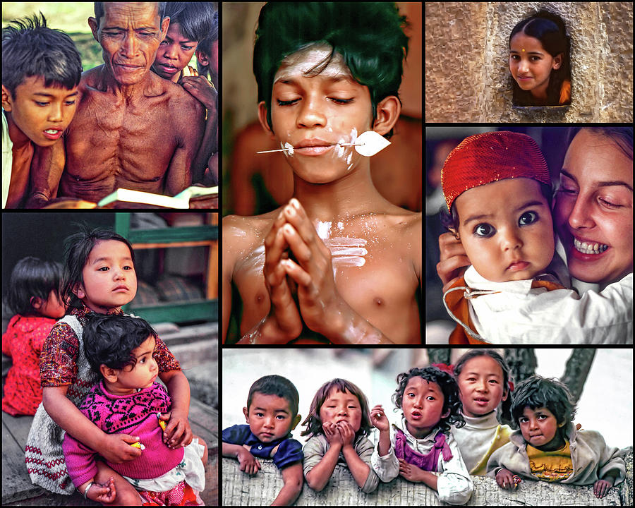 The Kids of India Collage 2 Photograph by Steve Harrington