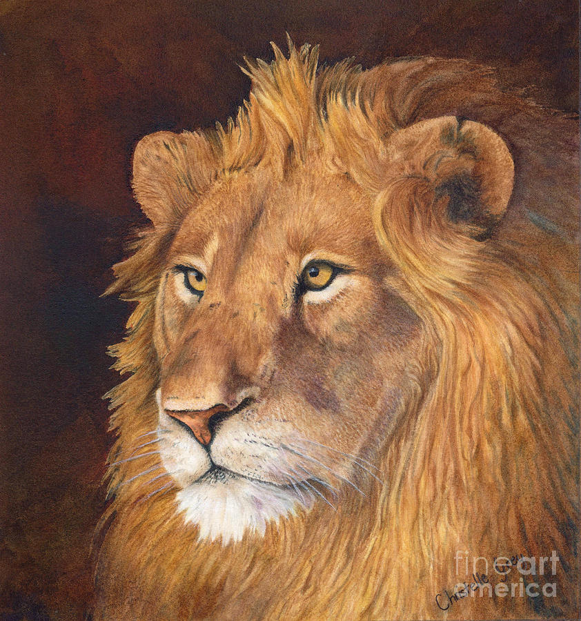 Animal Painting - The King by Christelle Grey
