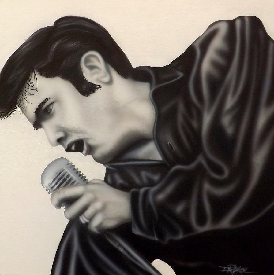 Elvis Presley Painting - The King  by Darren Robinson