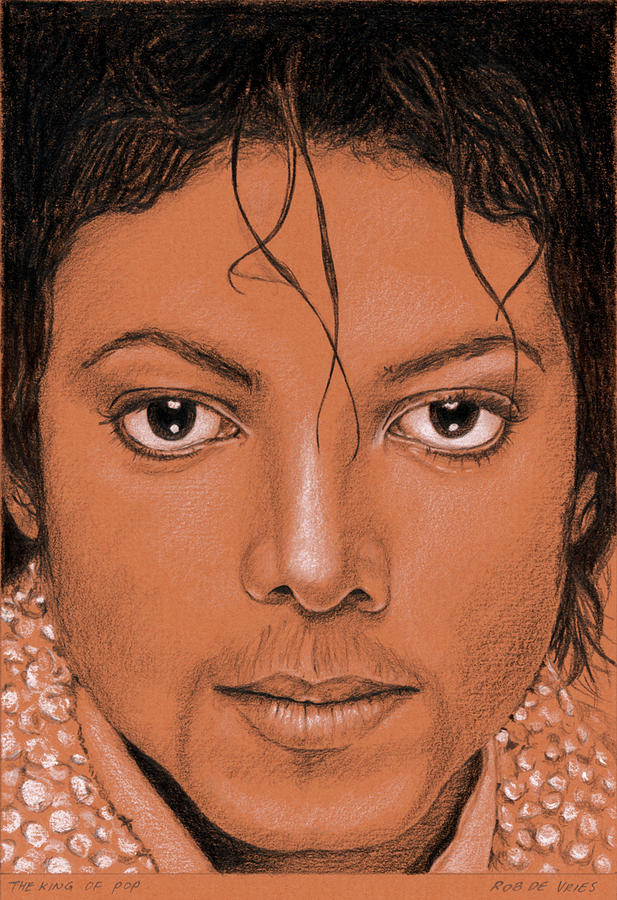 The King of Pop Painting by Rob De Vries