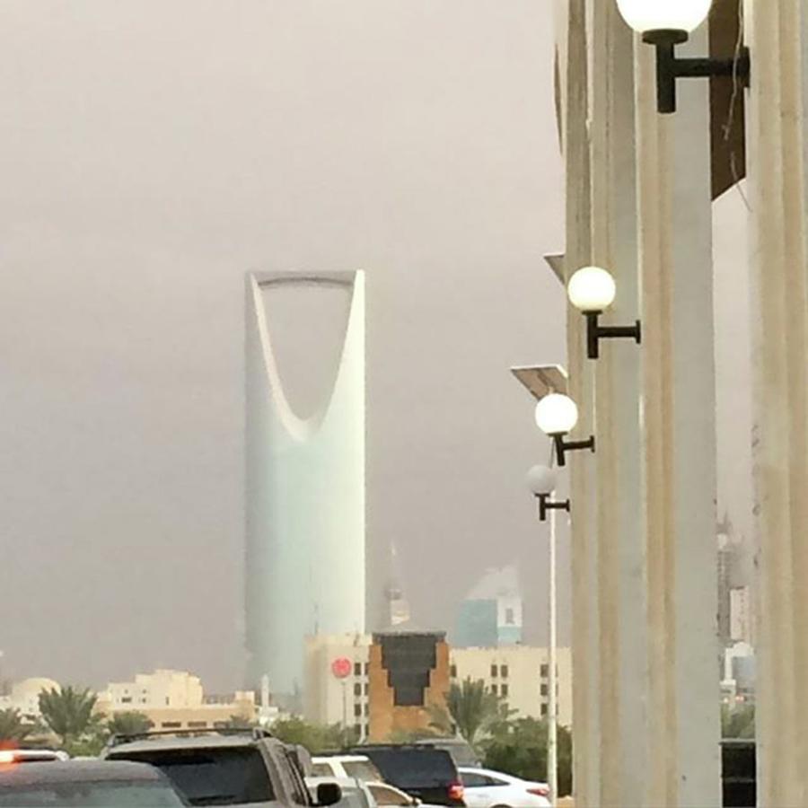 The Kingdom Centre Is Glowing Against Photograph by Danielle Varnham