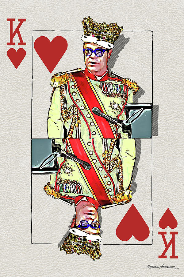 The Kings - Elton John Digital Art by Serge Averbukh