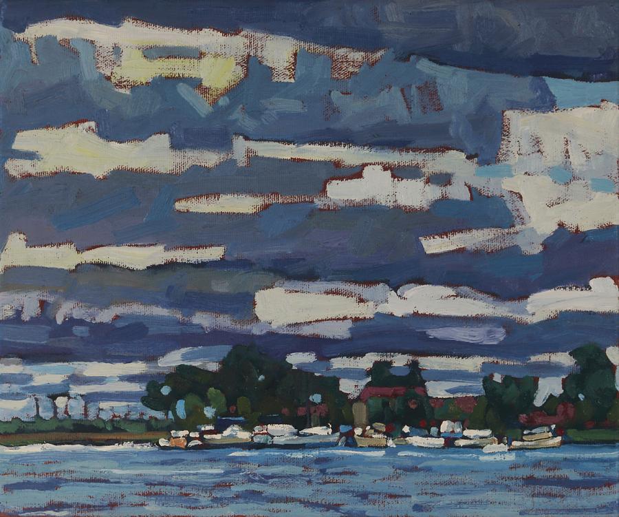 The Kingston Marina on the Inner Harbour Painting by Phil Chadwick