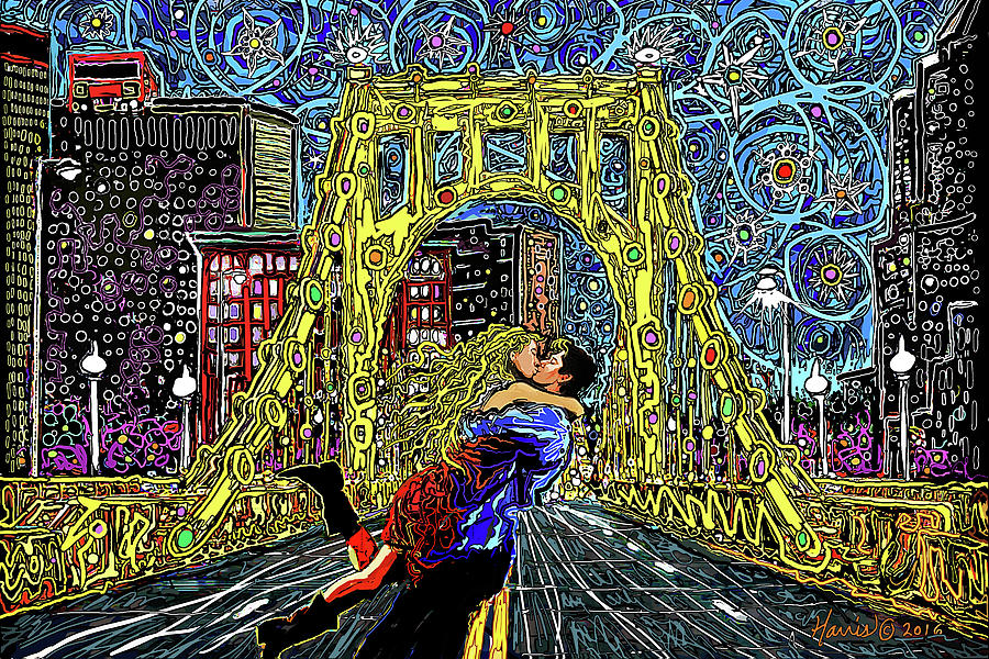 The Kiss Digital Art by Frank Harris