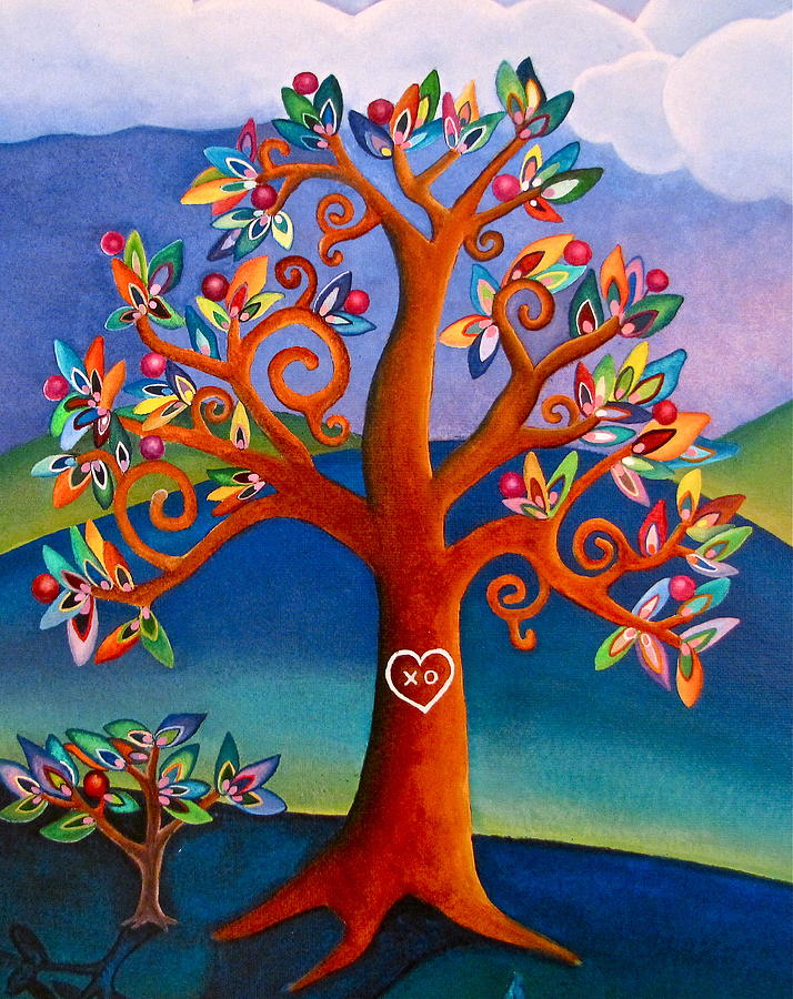 The Kissing Tree Painting by Lori Miller