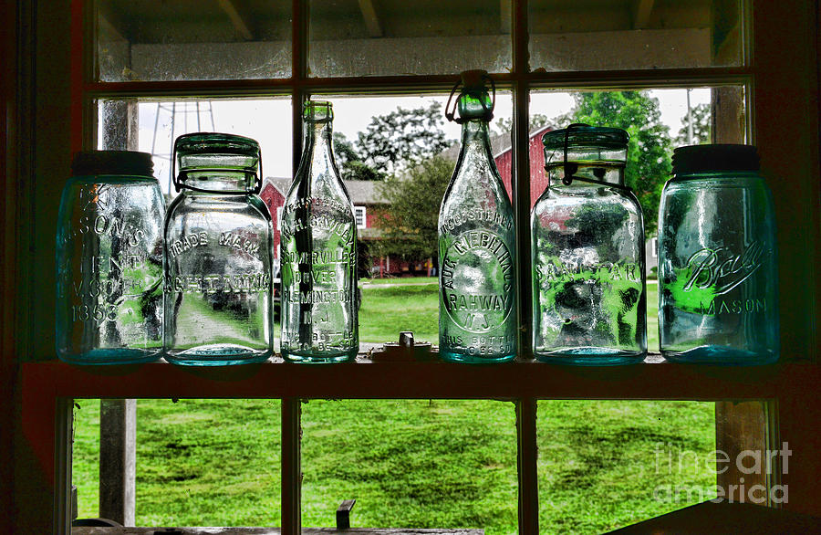 Bottle Photograph - The kitchen window by Paul Ward