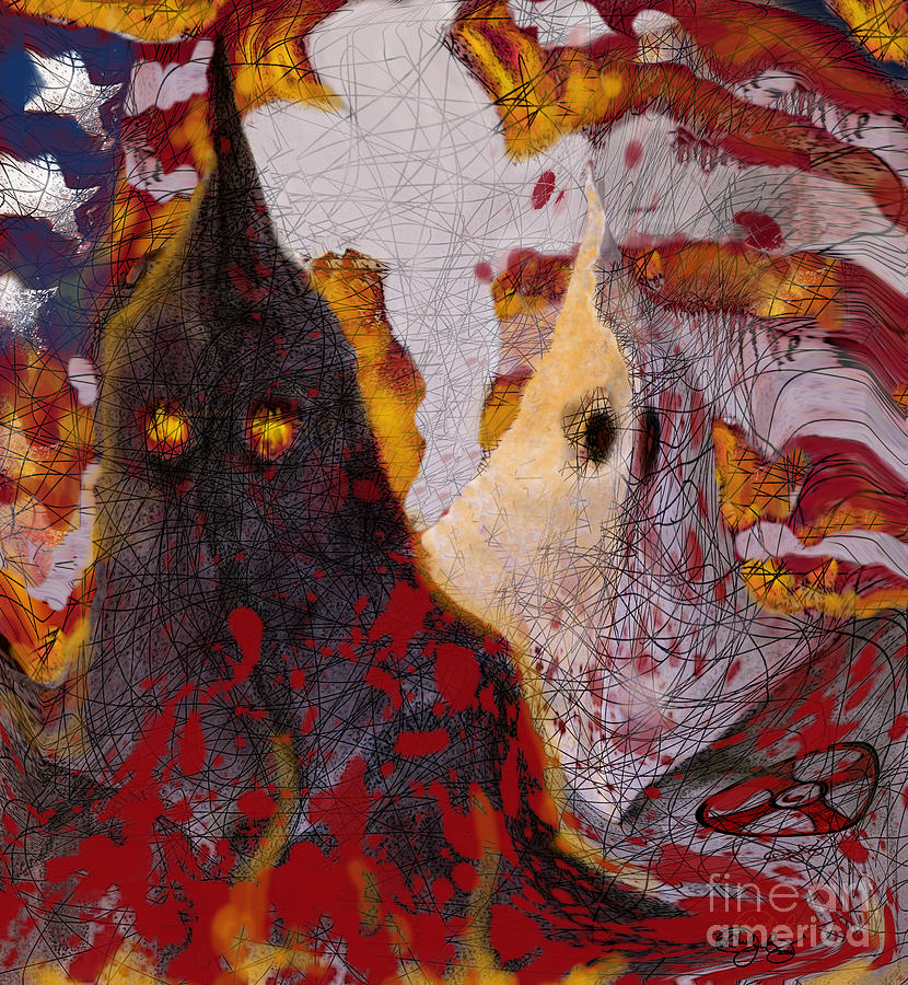 Flag Digital Art - The Klan by Carol Jacobs