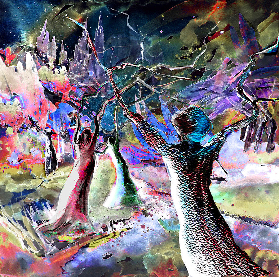 Tree Painting - The Klan by Miki De Goodaboom