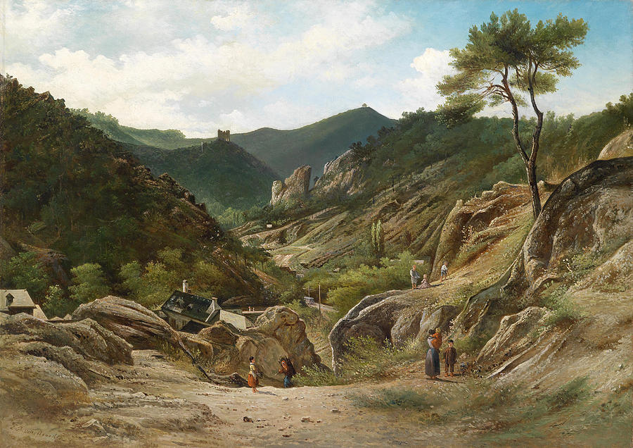 The Klausen Valley in Modling near Vienna Painting by Elias Pieter van Bommel