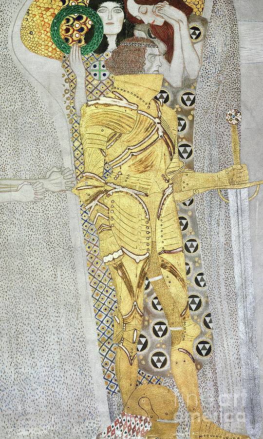 Gustav Klimt Painting - The Knight by Gustav Klimt