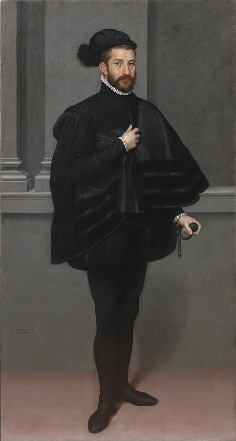 The Knight in Black Painting by Giovanni Battista Moroni