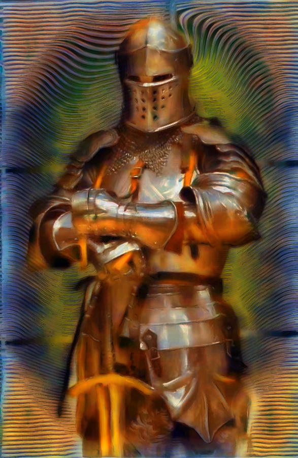 The Knight In Shining Armor Digital Art By Mario Carini