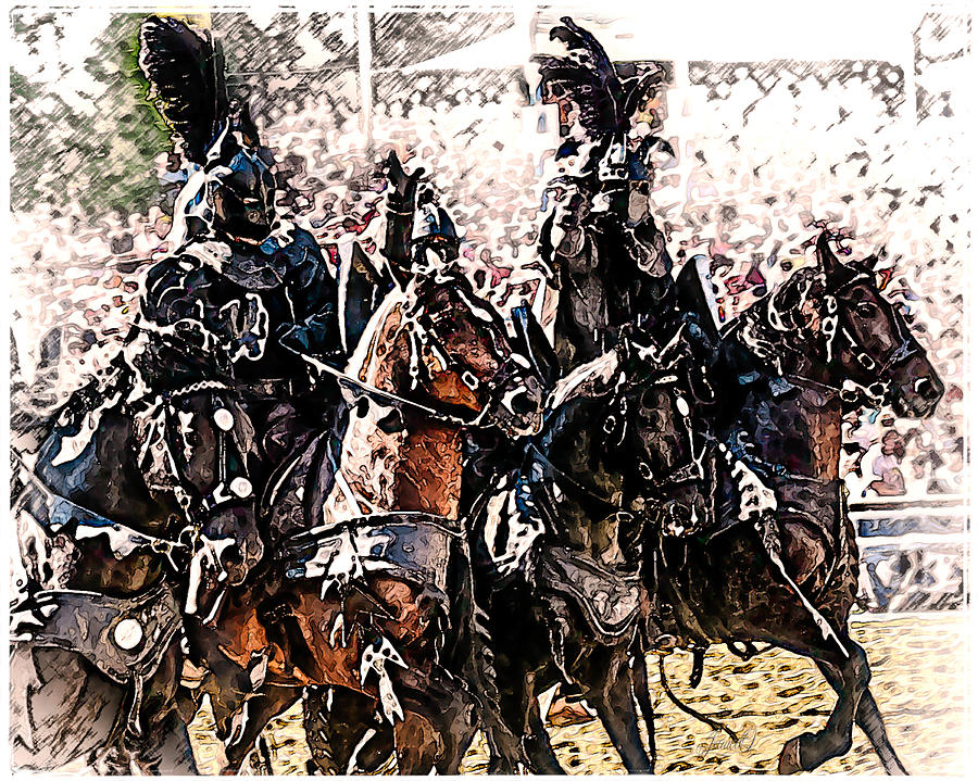 The Knights Horses Digital Art by Janice OConnor