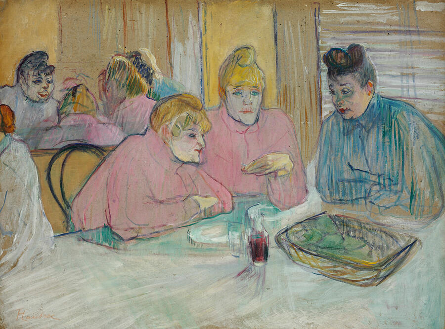 The Ladies in the Dining Room, from 1893-1895 Painting by Henri de Toulouse-Lautrec