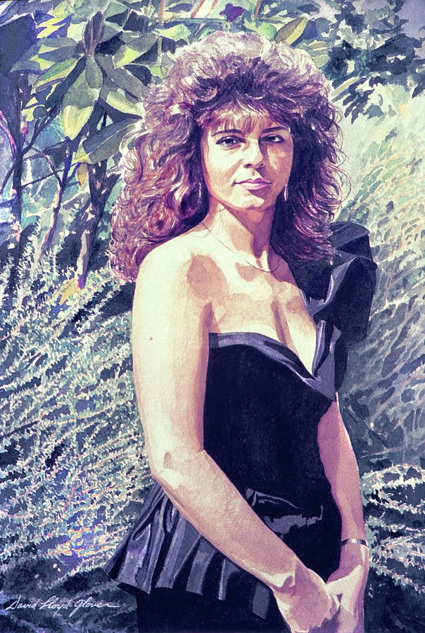 The Lady In Black Painting by David Lloyd Glover