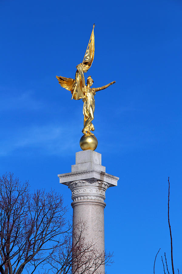 Desert Photograph - Lady Victory -- The Lady In Gold Atop The First Division Monument by Cora Wandel