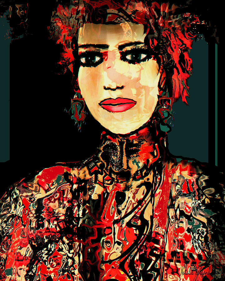 The Lady In Red Mixed Media by Natalie Holland