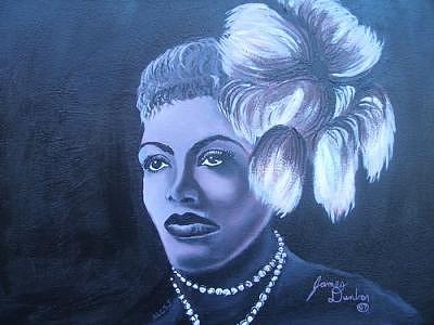 The Lady Of Jazz And Blues Billie Holiday Painting by James Dunbar