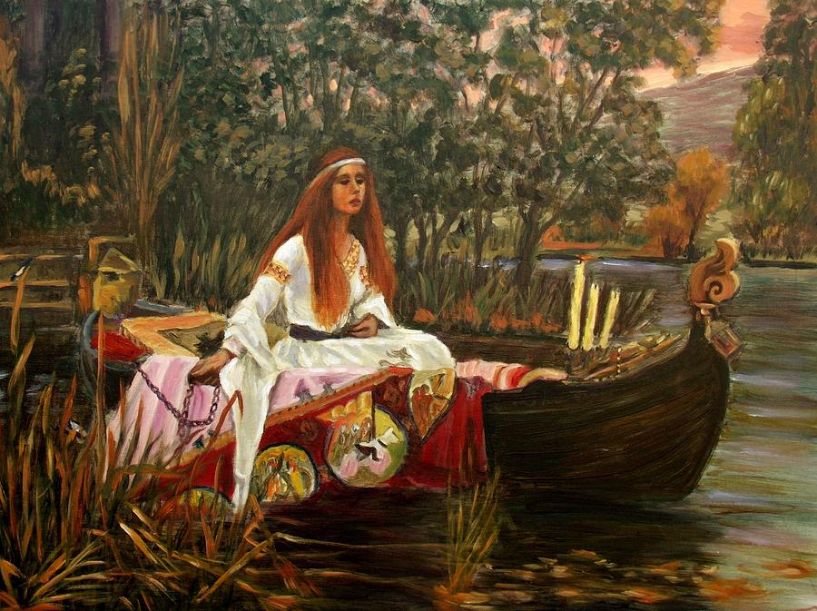 Scene Painting - The Lady of Shalott by Elena Sokolova