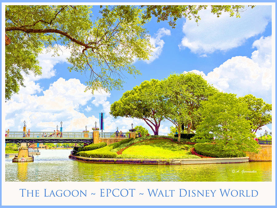The Lagoon at EPCOT Walt Disney World Digital Art by A Macarthur Gurmankin