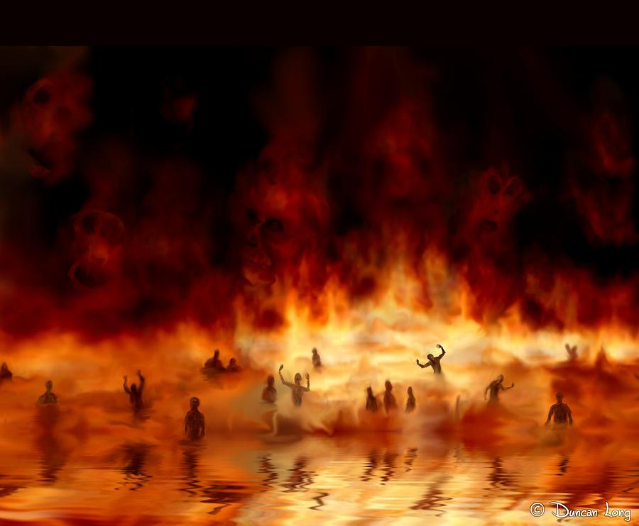 The Lake Of Fire Painting by Duncan Long