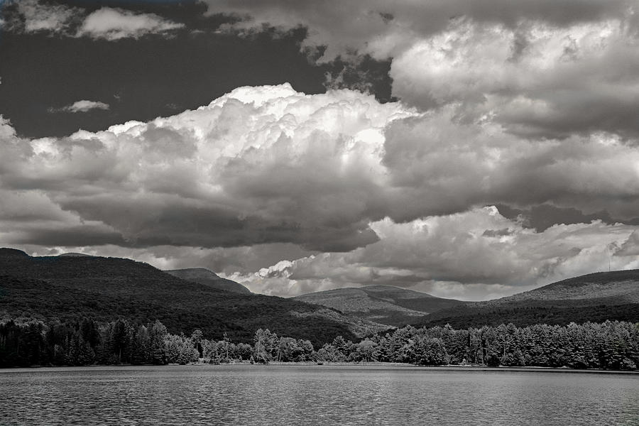 The Lake with Dramatic Clouds Photograph by Nancy De Flon