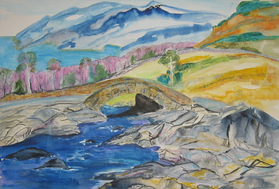 the Lakes Painting by Sarah Hoddy