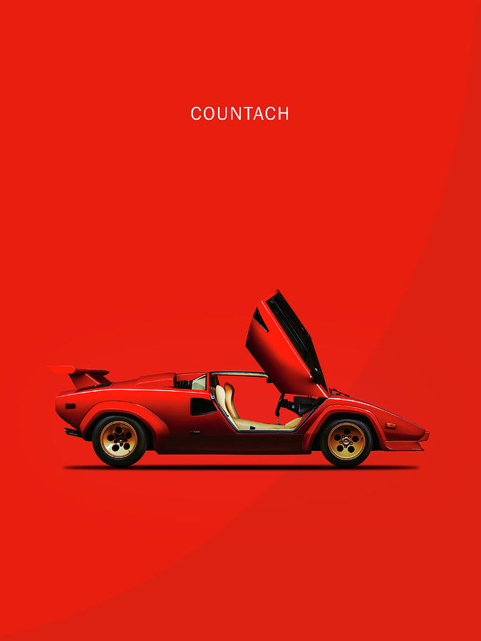 Car Photograph - The Countach by Mark Rogan