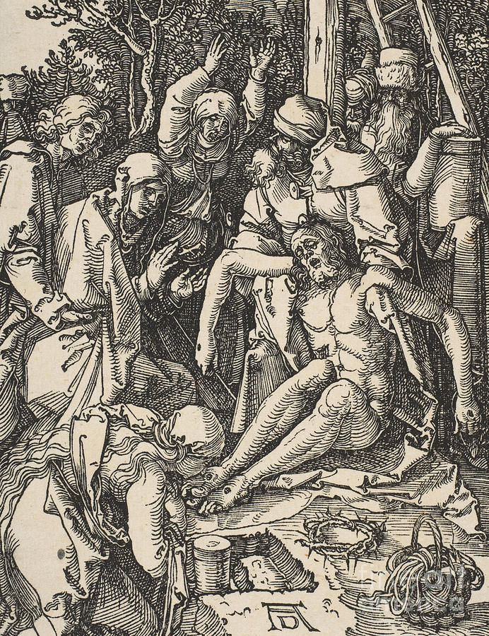 The Lamentation, From The Small Passion Photograph By Albrecht Durer ...