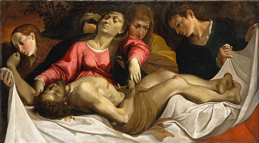 Ludovico Carracci Painting - The Lamentation by Ludovico Carracci