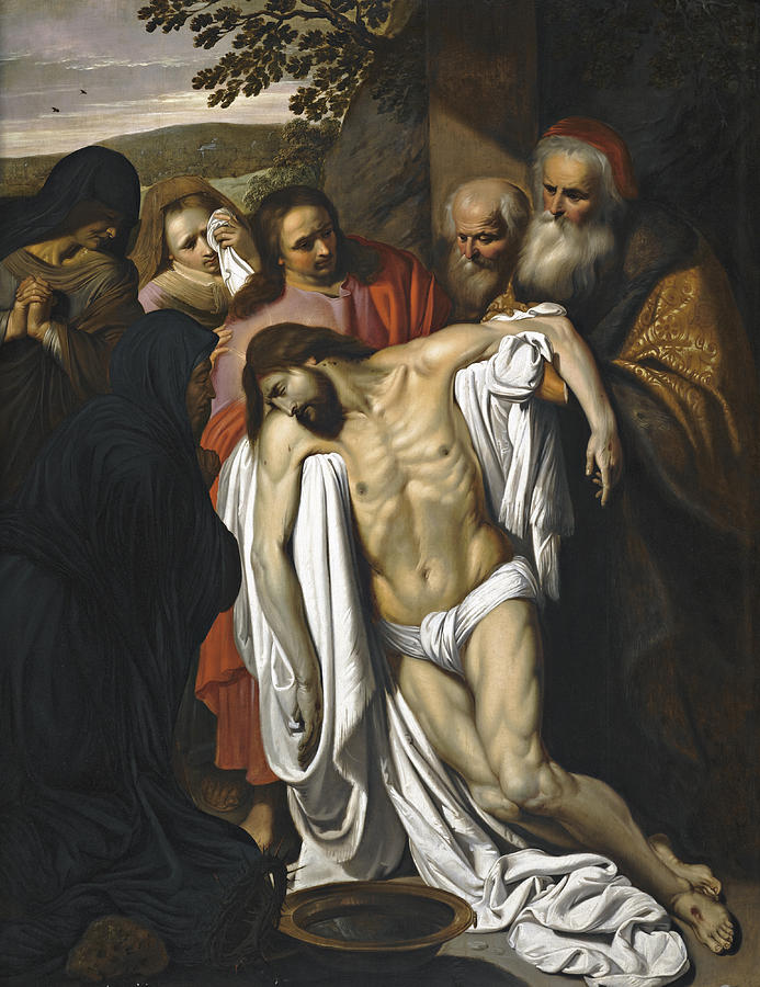 The Lamentation Painting by Pieter van Mol