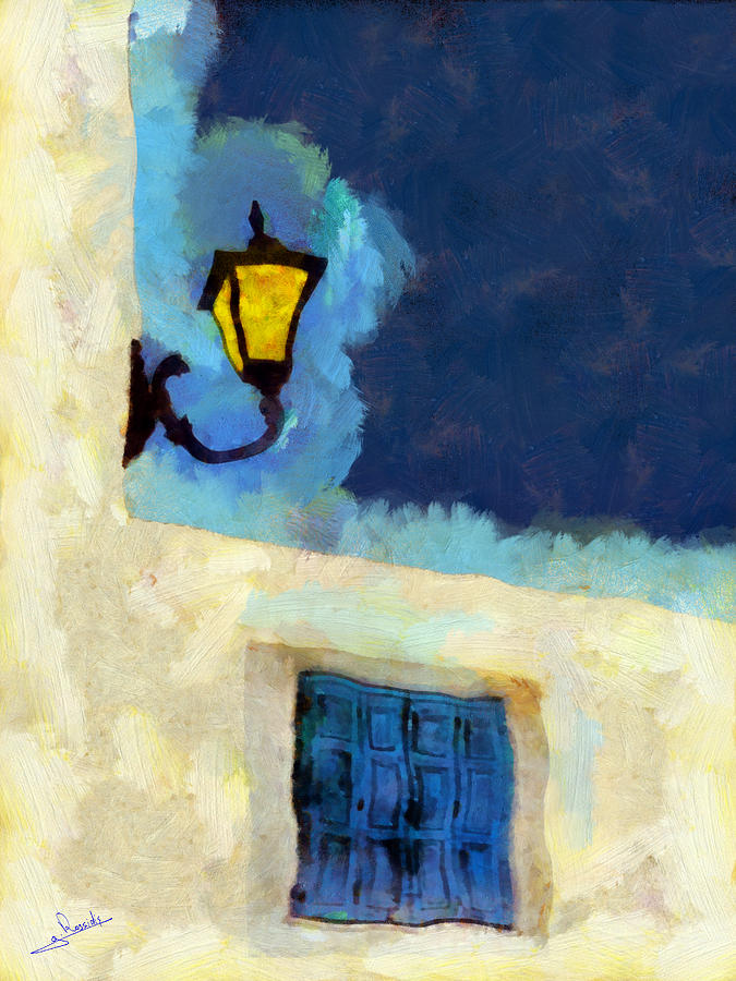 The lamp Painting by George Rossidis