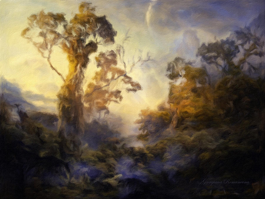 Tree Painting - The Land Where Dreams Come True by Georgiana Romanovna