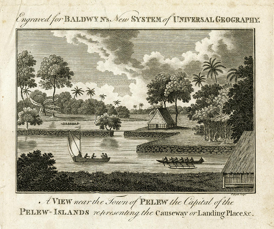 The Landing Place at Palau Drawing by Thomas Walsh