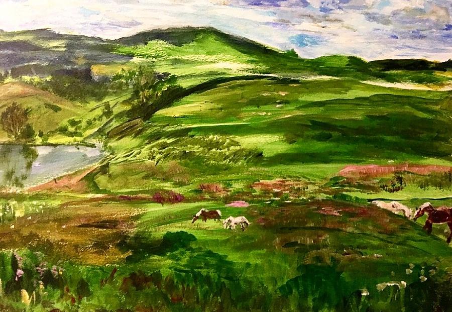 The Landscape of Larochemillay Painting by Belinda Low