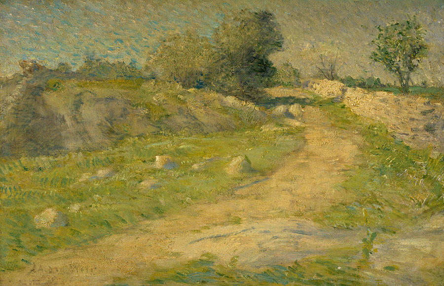The Lane Painting by Julian Alden Weir