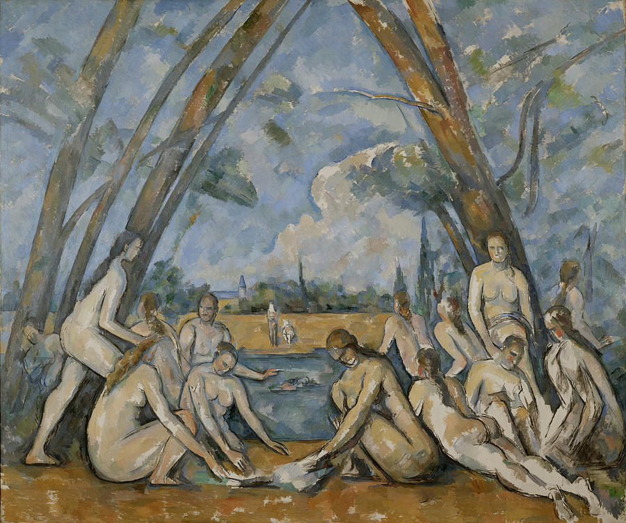 Paul Cezanne Painting - The Large Bathers 1900-1906 by Paul Cezanne