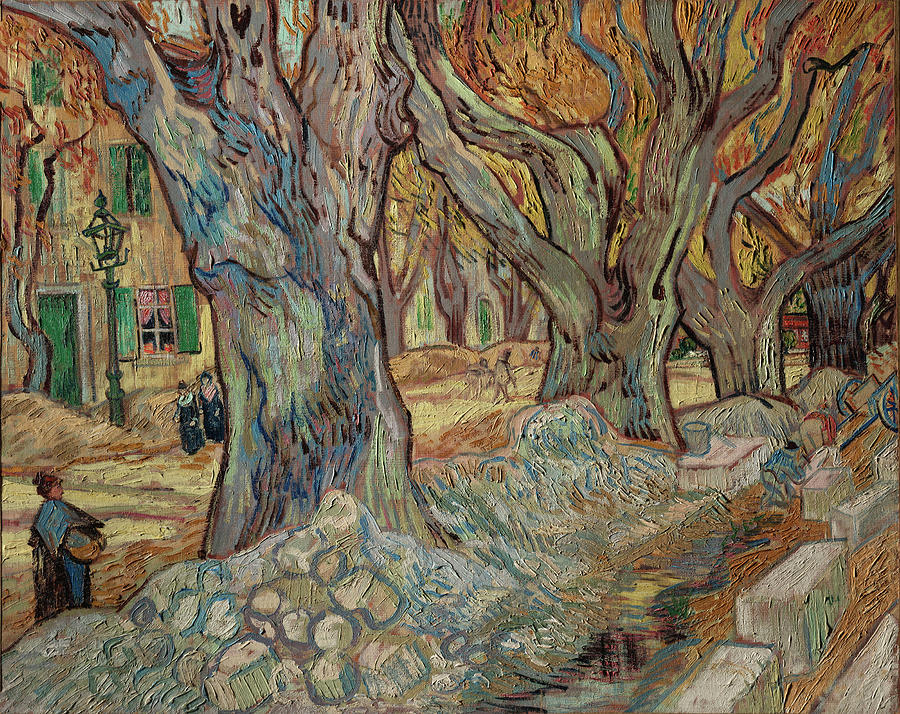 Vincent Van Gogh Painting - The Large Plane Trees by Vincent van Gogh