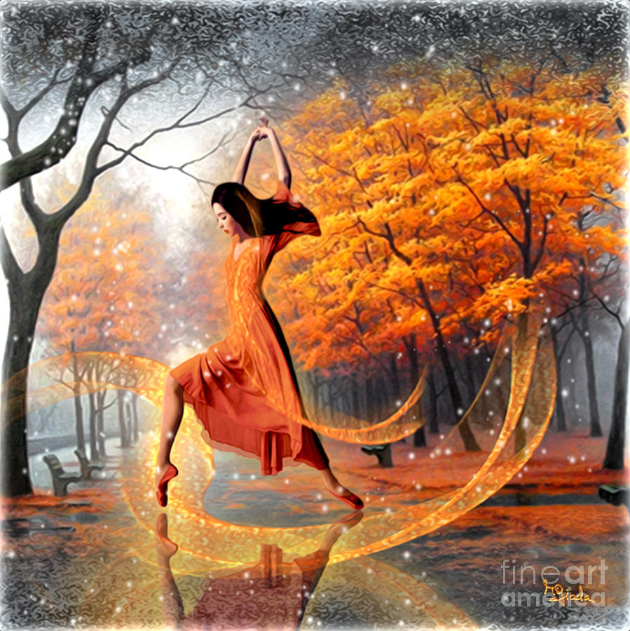 The last dance of autumn - fantasy art  Digital Art by Giada Rossi