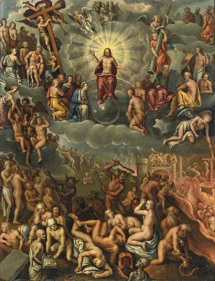 Jesus Christ Painting - The Last Judgment by Follower of Crispin van den Broeck