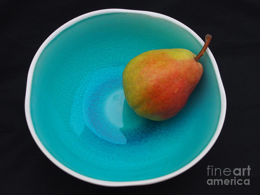 Bowl Photograph - The Last Pear by Jacklyn Duryea Fraizer