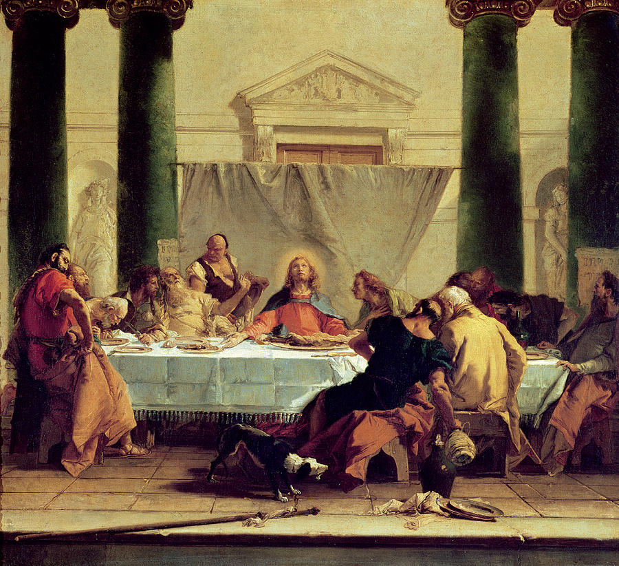 Giovanni Battista Tiepolo Painting - The Last Supper by Giovanni Battista Tiepolo