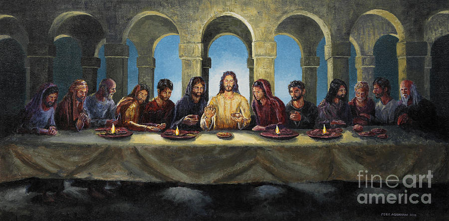 The Last Supper Painting by Joey Agbayani