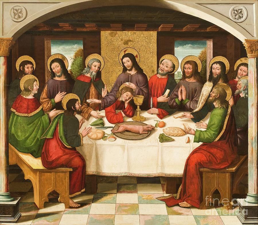 The Last Supper Painting by Master of Portillo