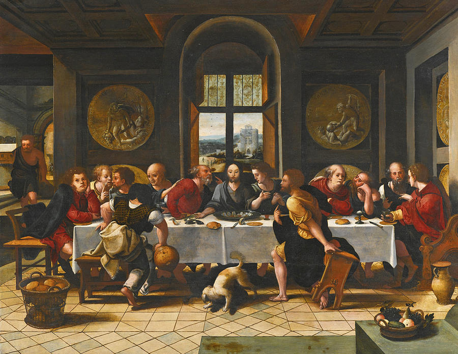 The Last Supper Painting by Workshop of Pieter Coecke van Aelst the Elder
